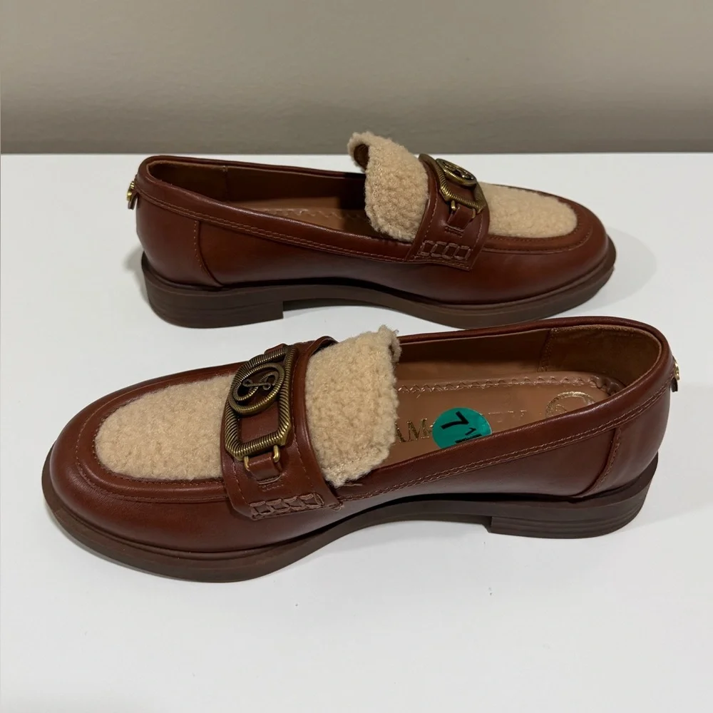 Sam And Libby Brooklyn Tailored Loafers With Metal Buckle Women's US 7.5 - Picture 5 of 12